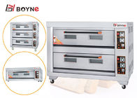 Kitchen Double Layer Six Trays Gas Baking Oven Stainless Steel