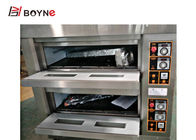 380V Electric Industrial Baking Oven Double Deck 0.6mm Plate Layer Controlled Individually