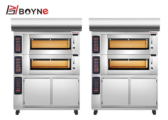 Microcomputer Commercial Two Deck Pizza Oven With Proofer
