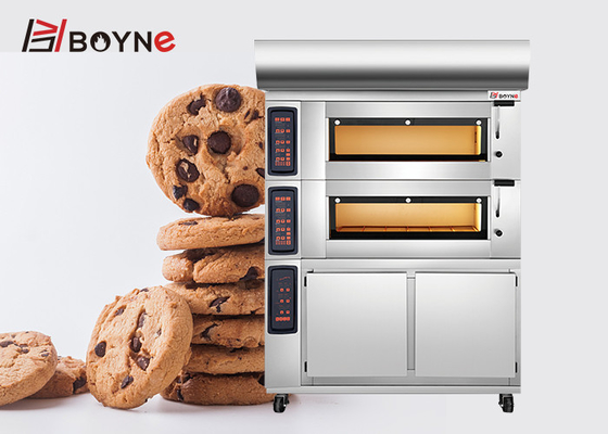 Microcomputer Commercial Two Deck Pizza Oven With Proofer