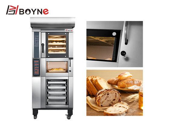 Four Trays Electric Convection Bakery Oven With Single Layer Bread Cabinet