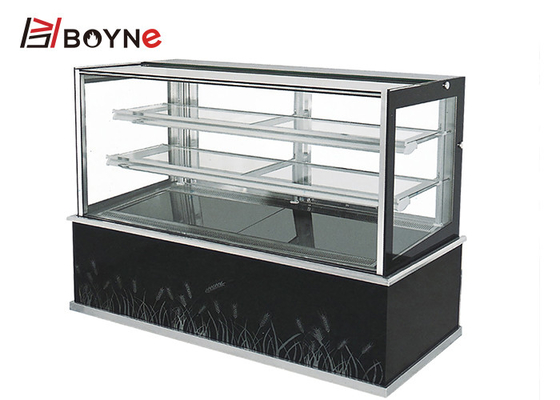 Three Layer Cake Display Case with Adjustable Toughened Glass Shelves