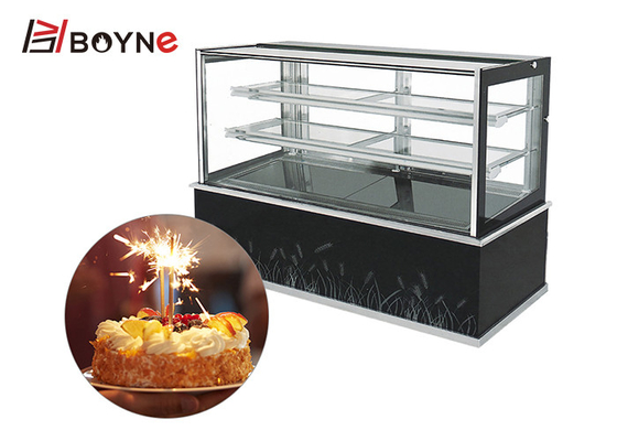 Three Layer Cake Display Case with Adjustable Toughened Glass Shelves