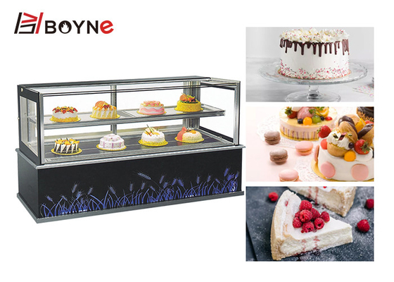 Three Layer Cake Display Case with Adjustable Toughened Glass Shelves