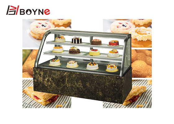 Air Cooling Cake Display Case Commercial Double Curved Chiller