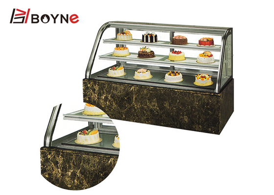 Air Cooling Cake Display Case Commercial Double Curved Chiller