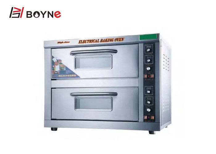 67kg Electric Bakery Oven SS 430 220V 6.8kw Double Deck Single Sightglass
