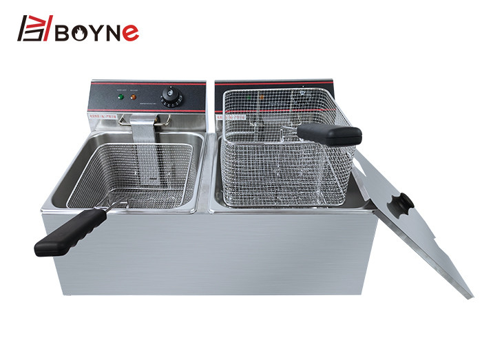 Fried Chicken Fryer Double Oil Tank Heavy Duty Restaurant Equipments